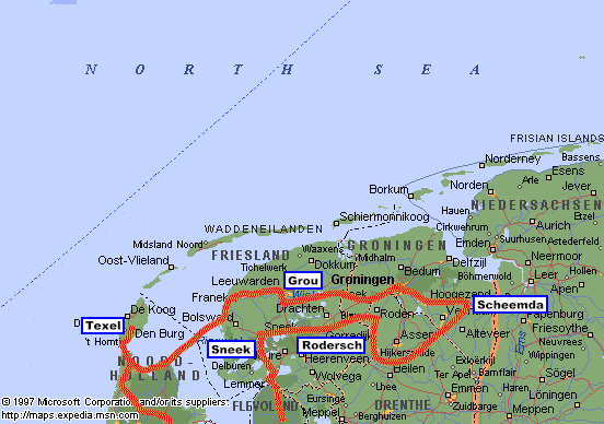 Cycling from Sneek, Netherlands to Texel, Netherlands